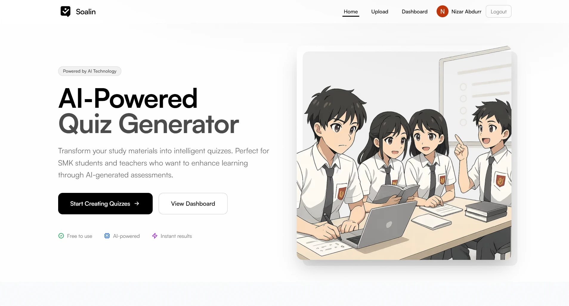 Soalin - AI Quiz Generator